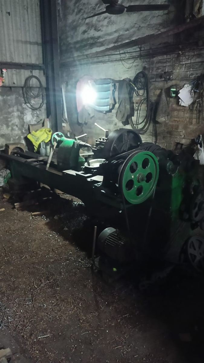 Lathe machine in the Indian Fabricators workshop
